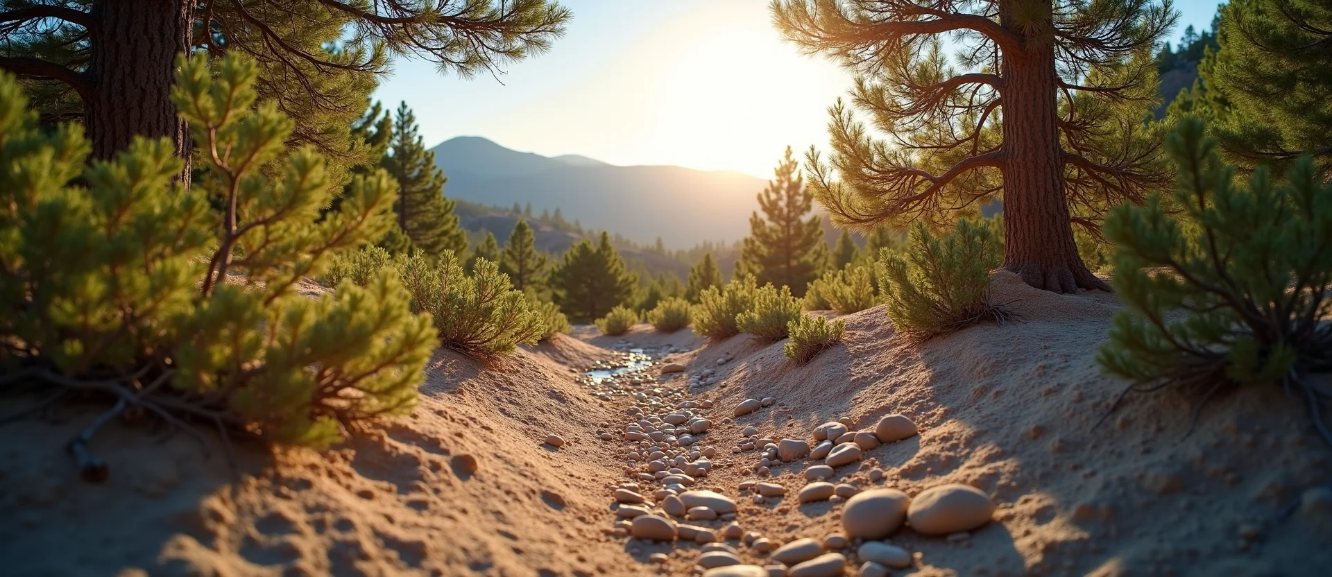 Symbolizing Identity/Local: A local Manzanita High Desert vista. - AI Generated