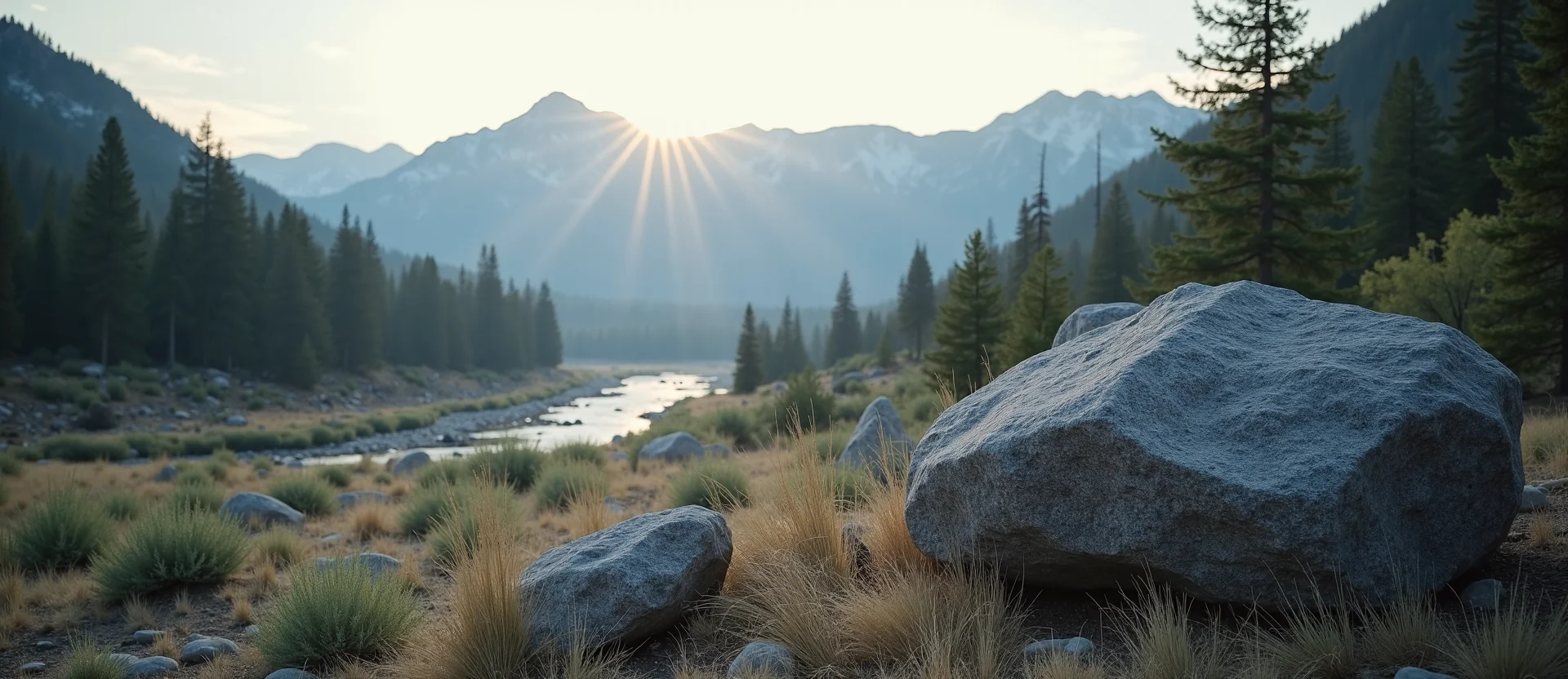Symbolizing Stability/Peak: A local Sierra Juniper unshakable boulder. - AI Generated