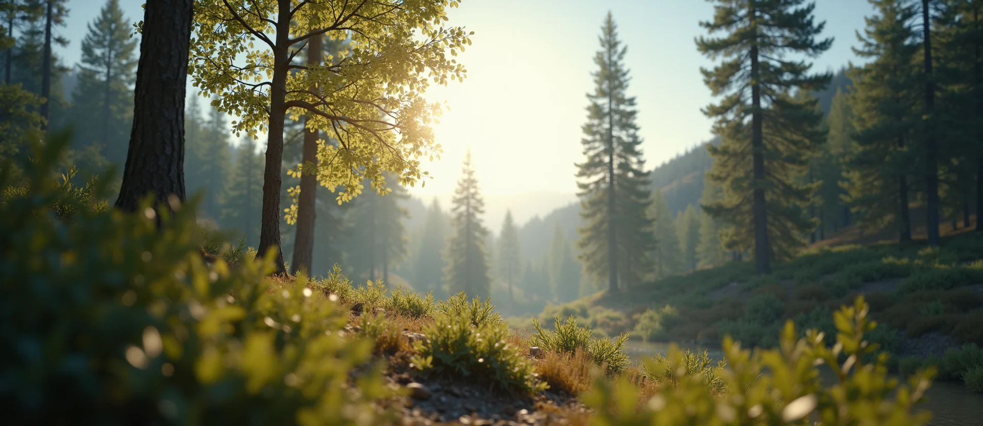 Symbolizing Stability/Peak: A local Sierra Juniper distant Sierra horizon. - AI Generated