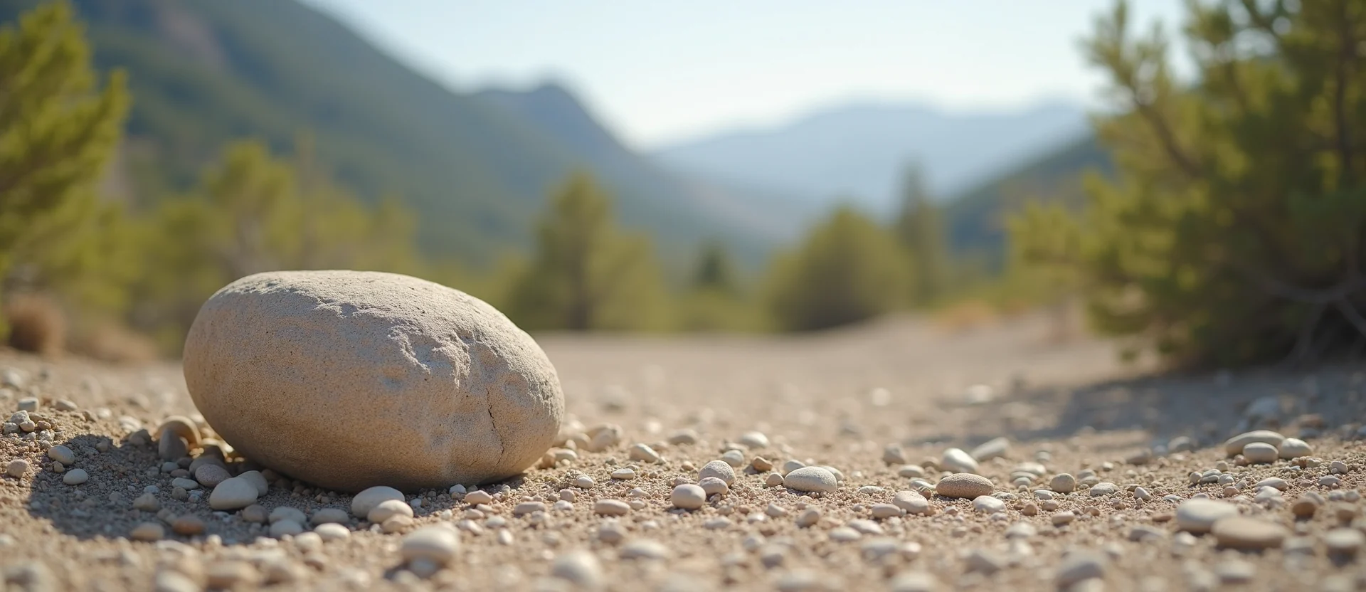 Symbolizing Stability/Peak: A local Mountain Mahogany unshakable boulder. - AI Generated