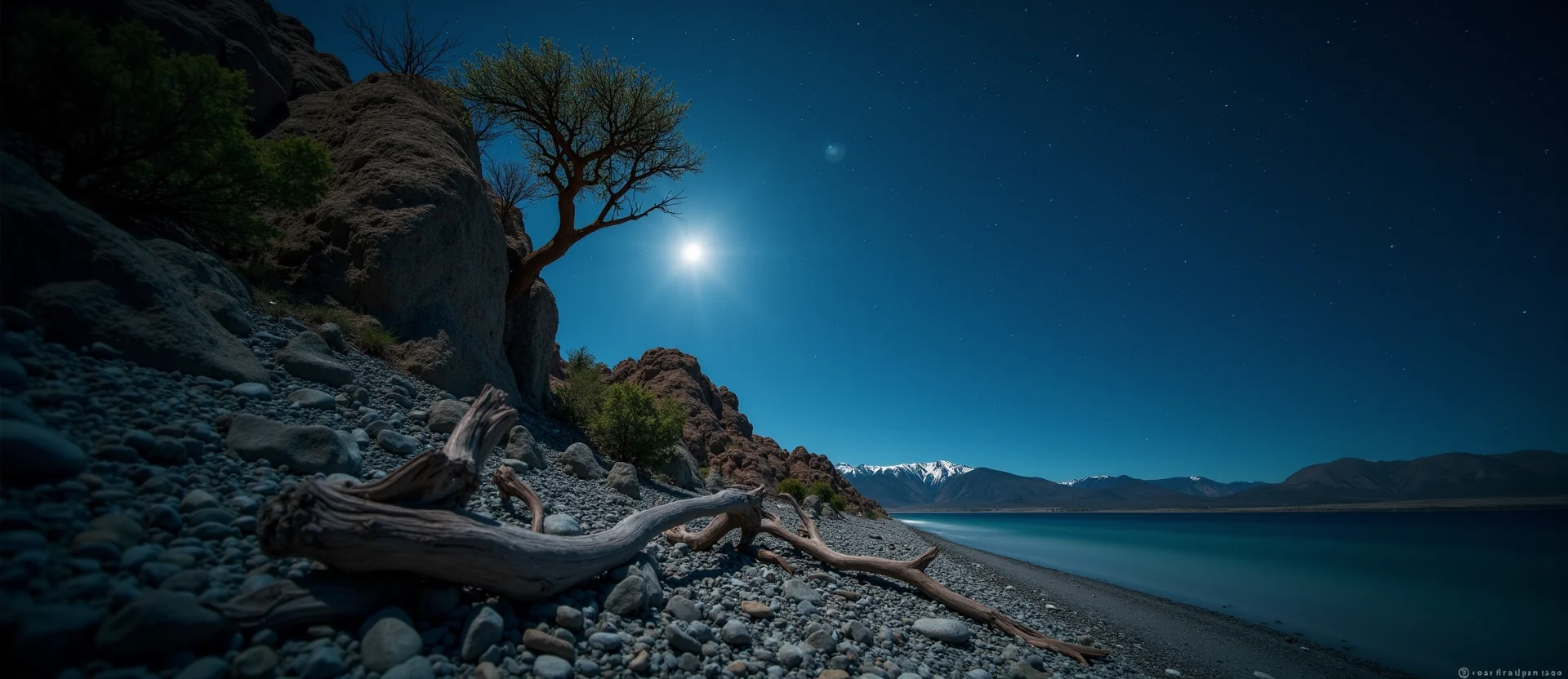 Symbolizing Growth/Resilience: A local Bitterbrush tree growing out of a rock cleft. - AI Generated