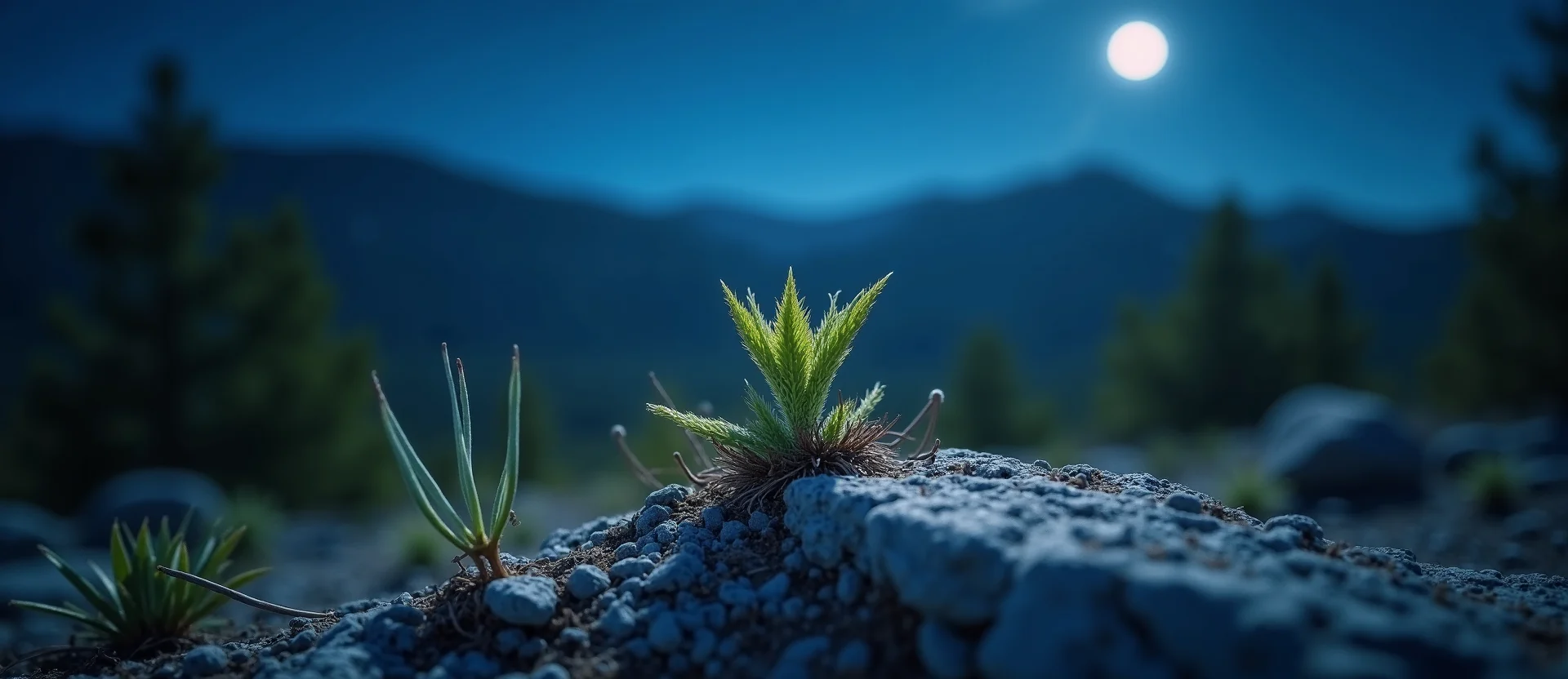 Symbolizing Seed/New Beginning: A local Sierra Juniper sprouting sagebrush seedling. - AI Generated