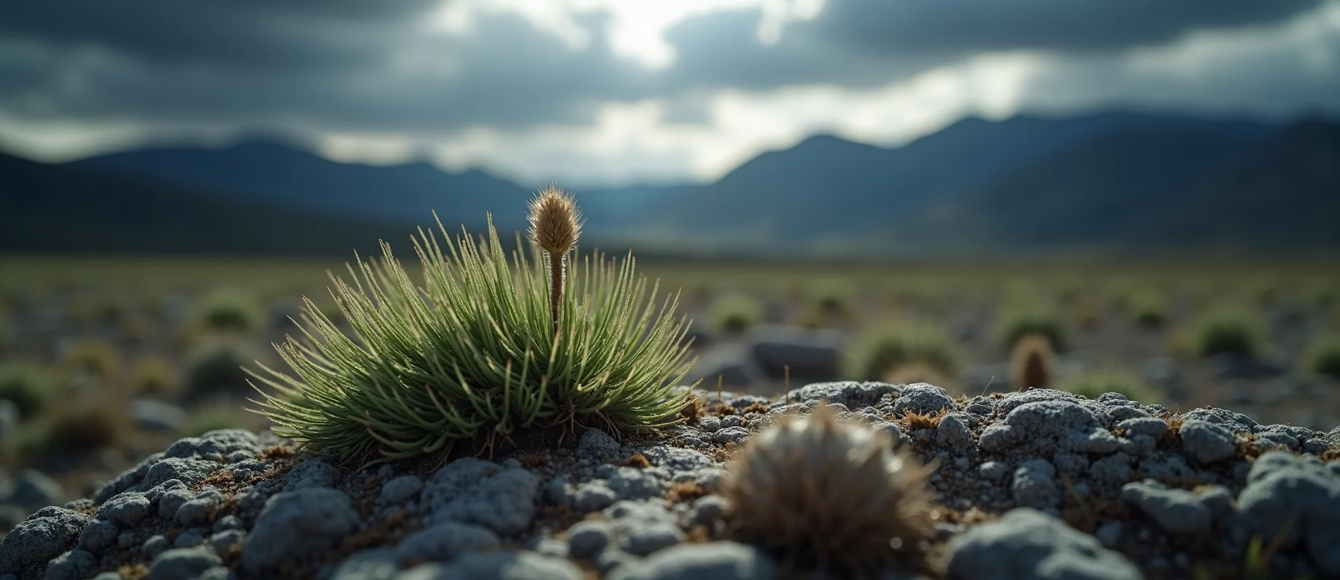 Symbolizing Seed/New Beginning: A local Mountain Mahogany sprouting sagebrush seedling. - AI Generated