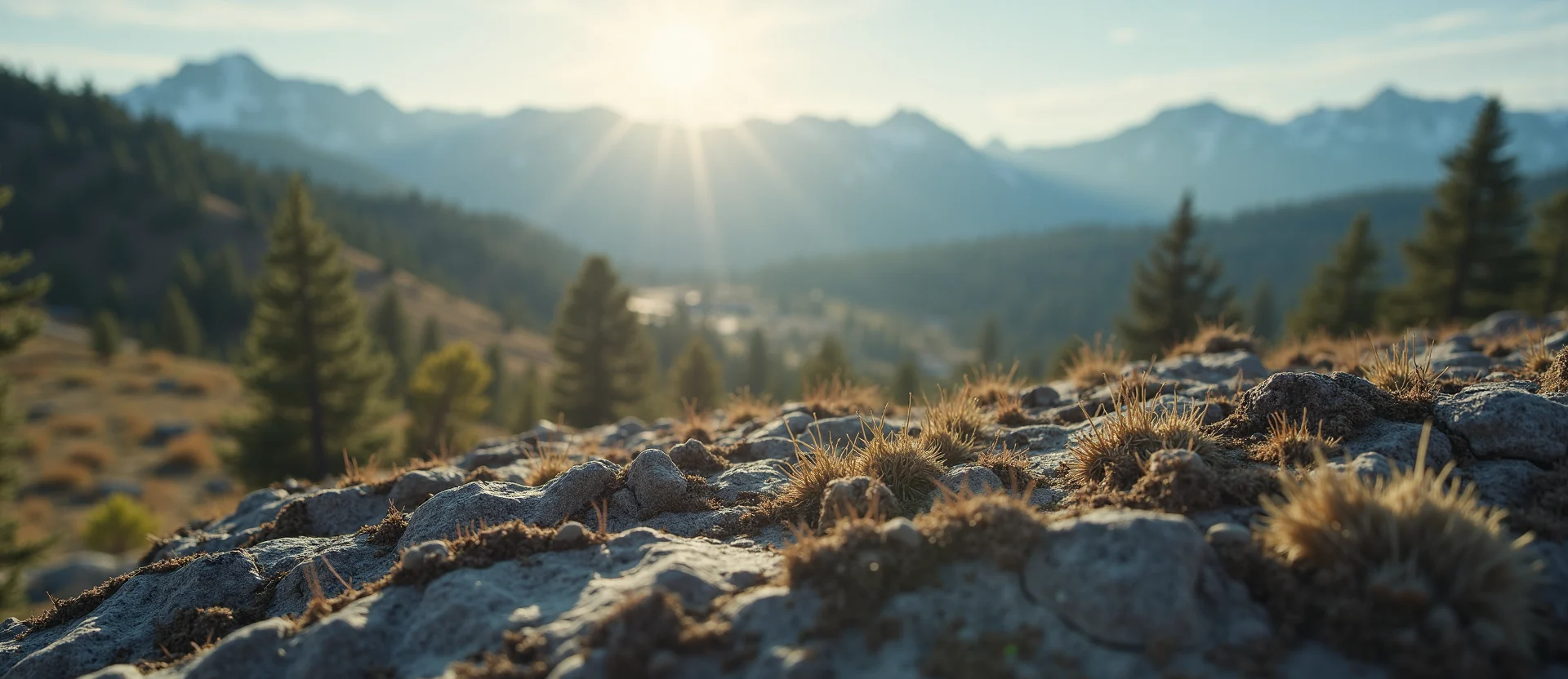 Symbolizing Identity/Local: A local Bitterbrush Sierra Nevada skyline. - AI Generated