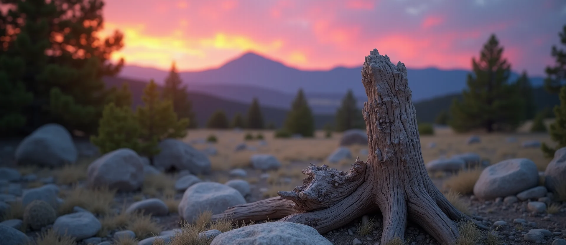 Symbolizing Growth/Resilience: A local Sierra Juniper sturdy weathered tree trunk. - AI Generated