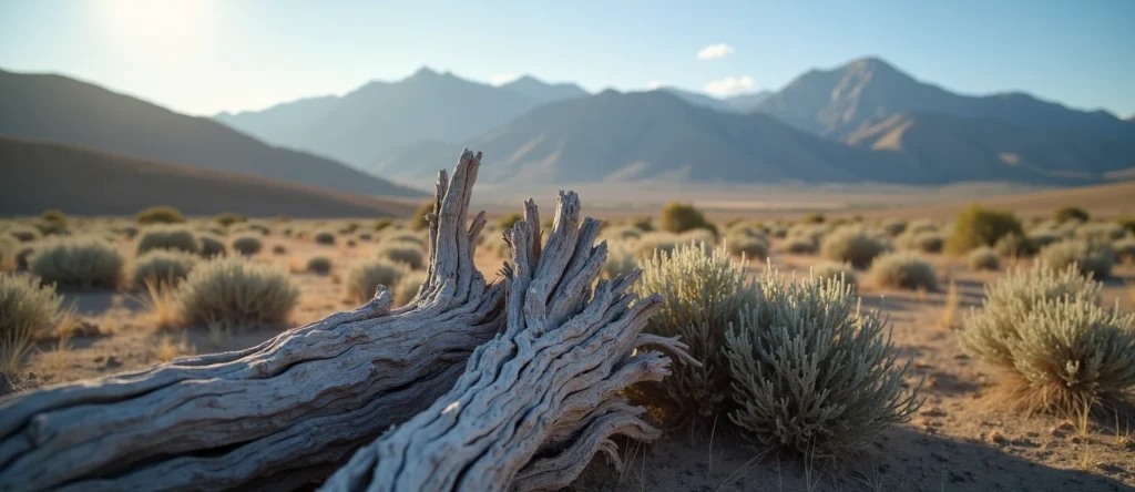 Symbolizing Growth/Resilience: A local Desert Peach gnarled juniper roots. - AI Generated