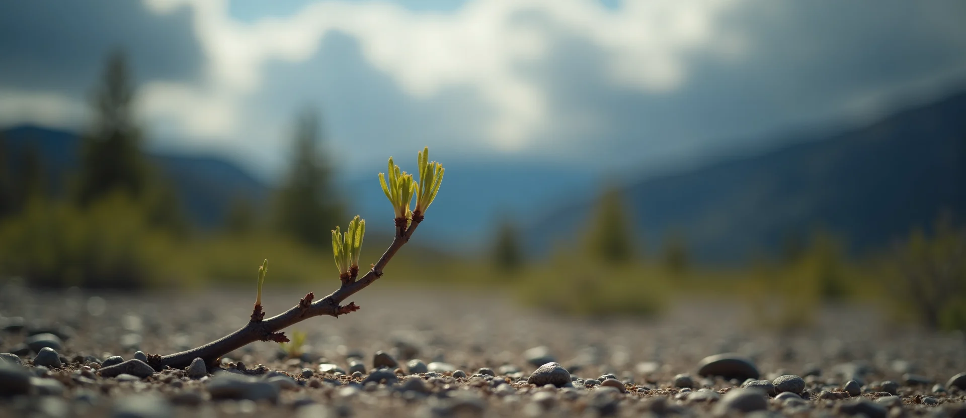 Symbolizing Growth/Resilience: A local Quaking Aspen new branch reaching for the sky. - AI Generated