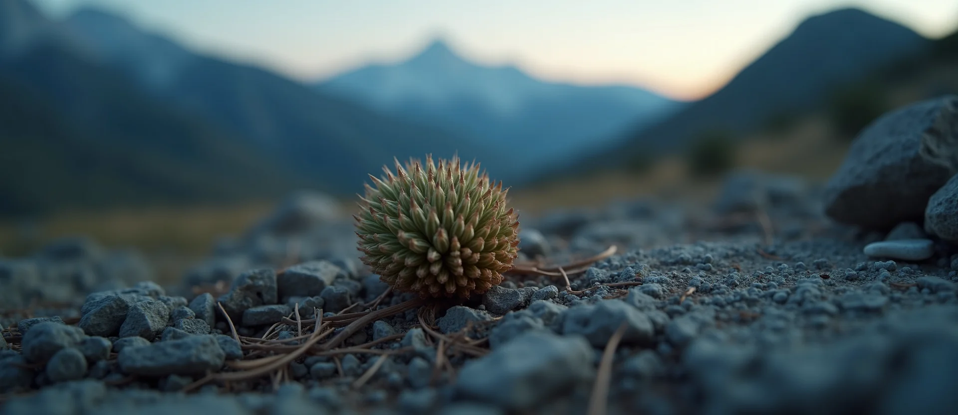 Symbolizing Seed/New Beginning: A local Sierra Juniper single pine seed on dry earth. - AI Generated