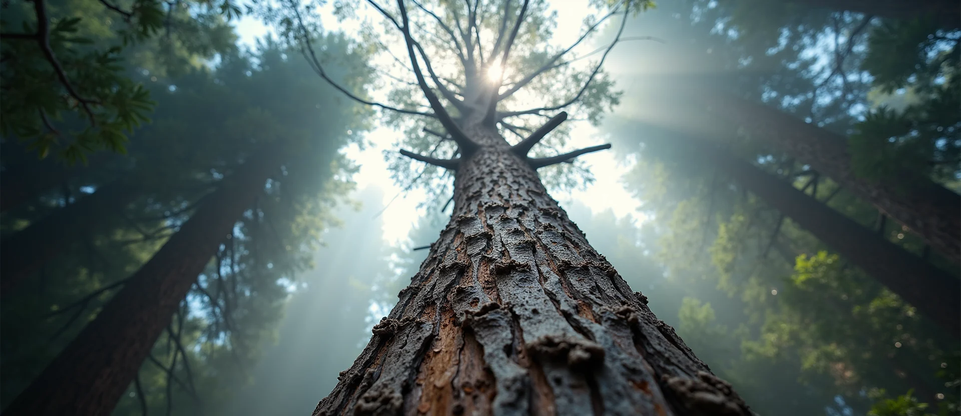 Symbolizing Growth/Resilience: A local Sierra Juniper new branch reaching for the sky. - AI Generated