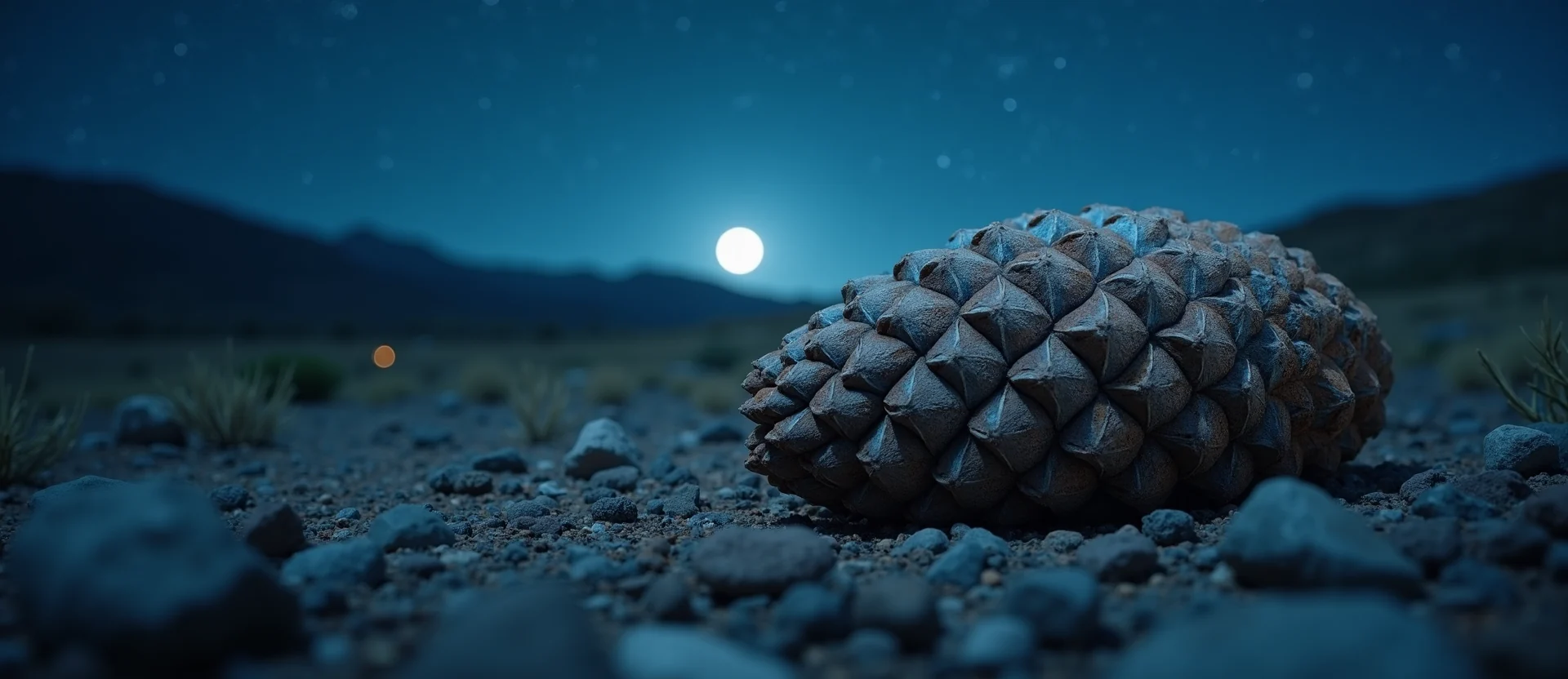 Symbolizing Seed/New Beginning: A local Manzanita opening pine cone. - AI Generated