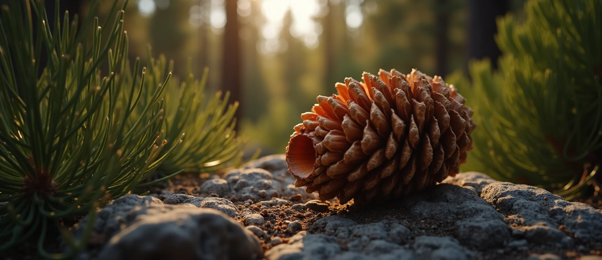 Symbolizing Seed/New Beginning: A local Mountain Mahogany opening pine cone. - AI Generated