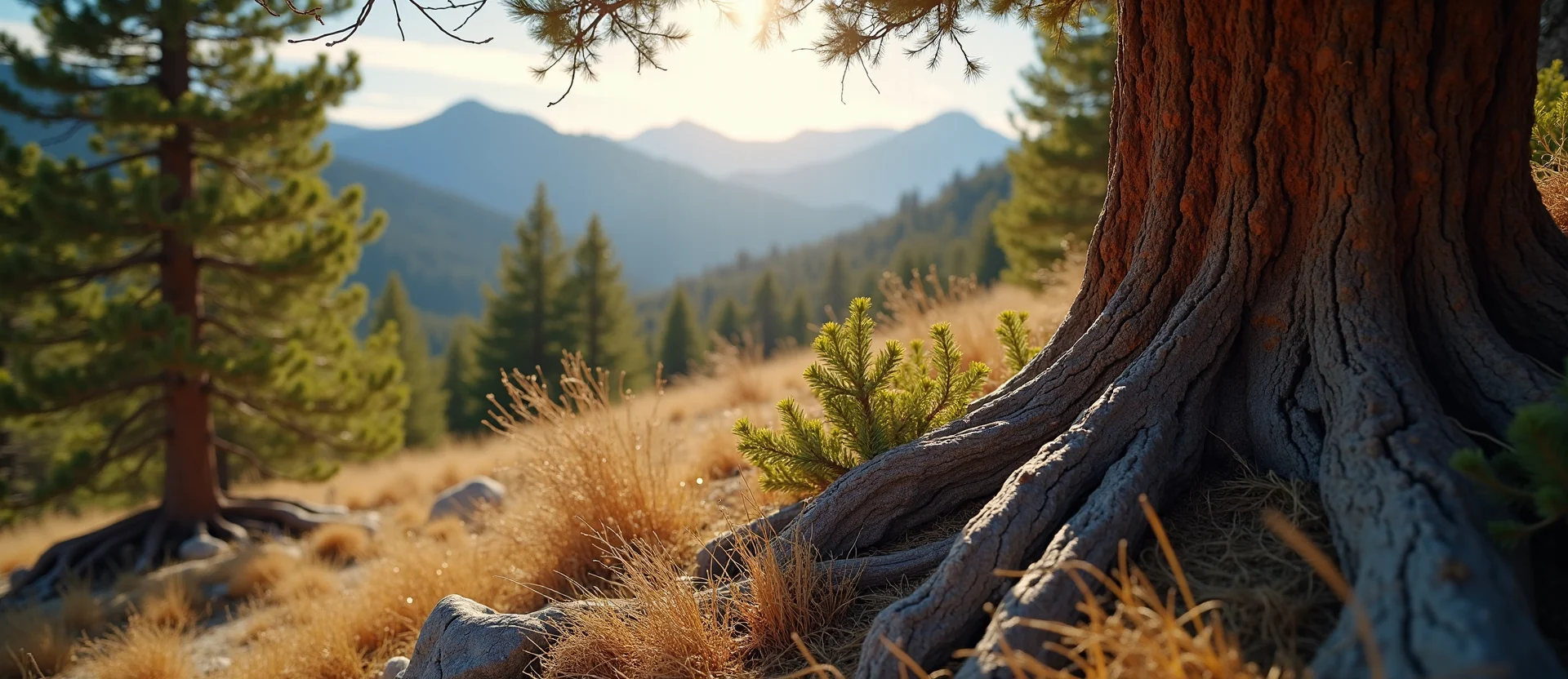 Symbolizing Growth/Resilience: A local Desert Peach gnarled juniper roots. - AI Generated