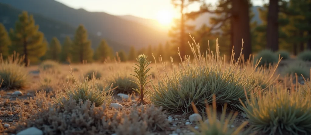 Symbolizing Seed/New Beginning: A local Sagebrush (Artemisia tridentata) sprouting sagebrush seedling. - AI Generated