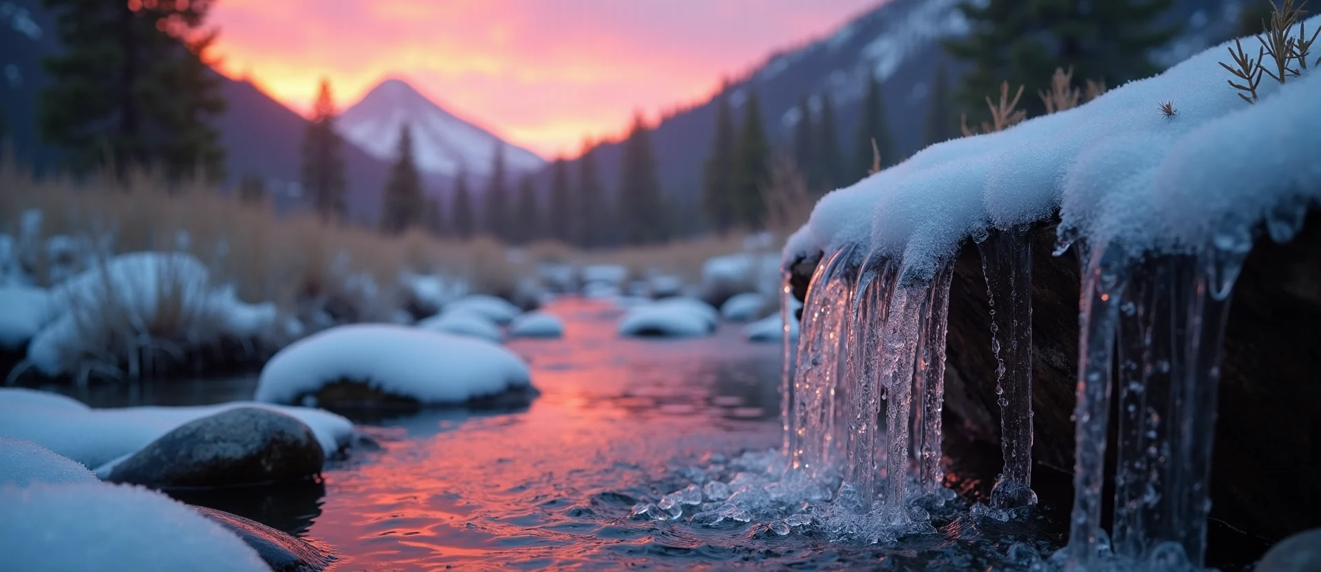 Symbolizing Flow/Cleansing: A local Quaking Aspen babbling mountain creek. - AI Generated
