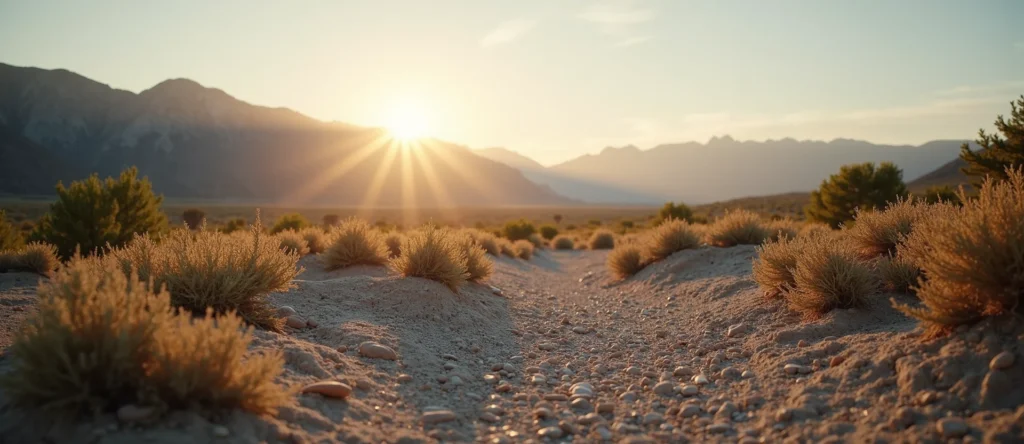 Symbolizing Identity/Local: A local Desert Peach Washoe Valley floor. - AI Generated