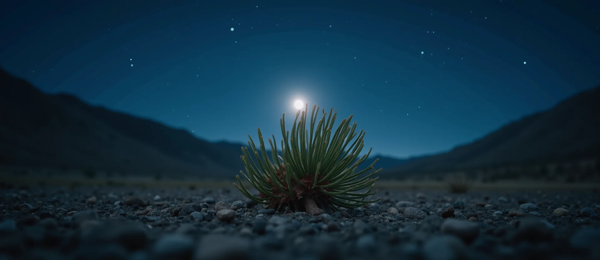 Symbolizing Seed/New Beginning: A local Desert Peach single pine seed on dry earth. - AI Generated