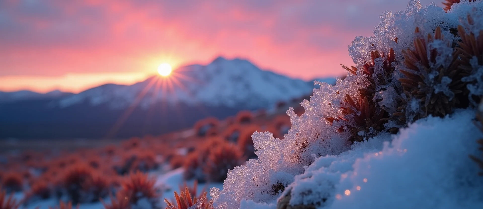Symbolizing Identity/Local: A local Indian Paintbrush Sierra Nevada skyline. - AI Generated