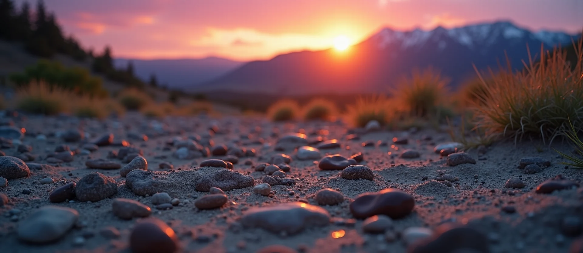 Symbolizing Stability/Peak: A local Mountain Mahogany distant Sierra horizon. - AI Generated