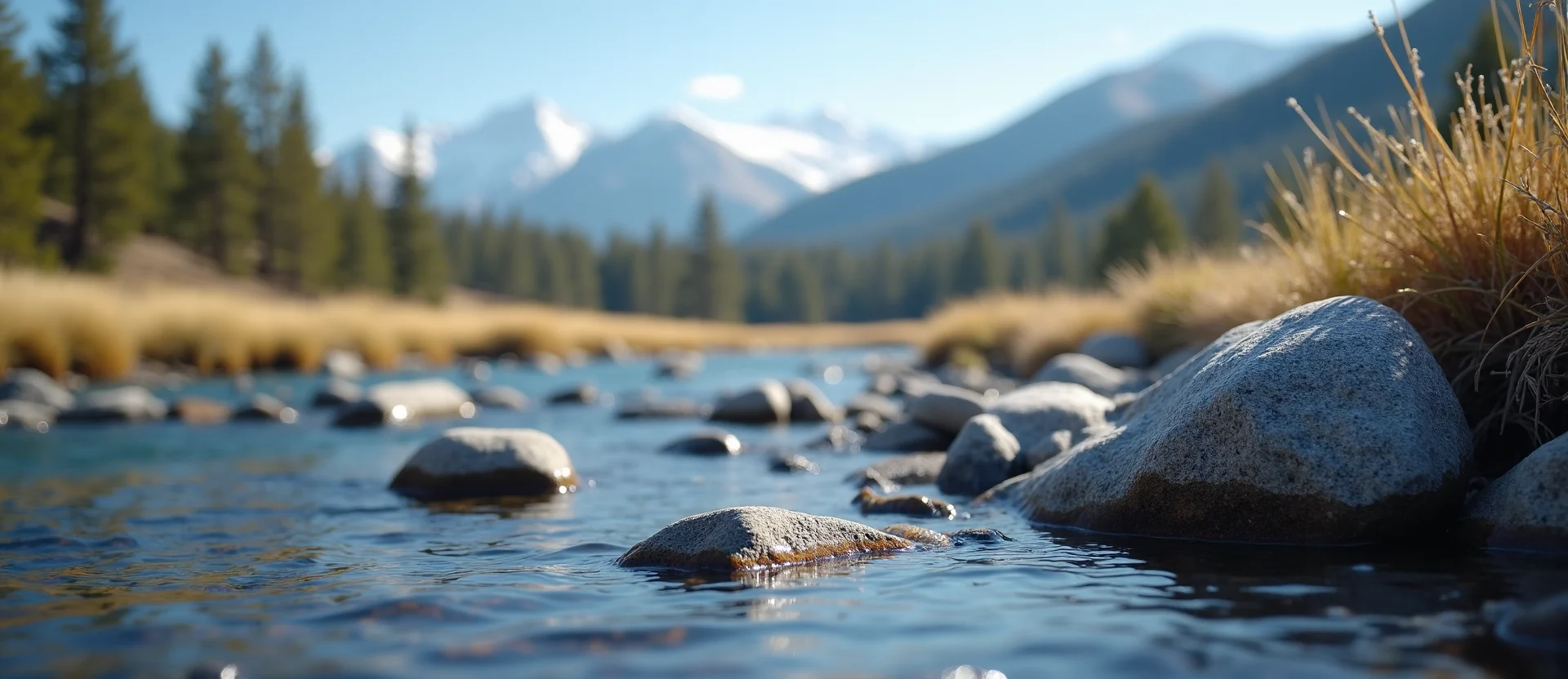 Symbolizing Flow/Cleansing: A local Rabbitbrush smooth Truckee river stones. - AI Generated