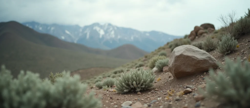 Symbolizing Identity/Local: A local Desert Peach Mt. Rose foothills. - AI Generated