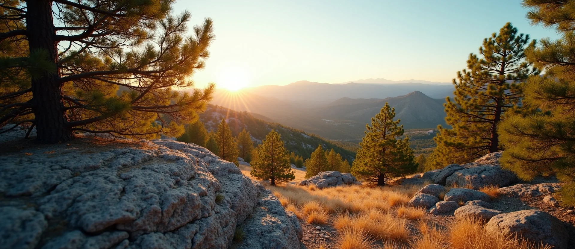 Symbolizing Identity/Local: A local Mountain Mahogany Sierra Nevada skyline. - AI Generated