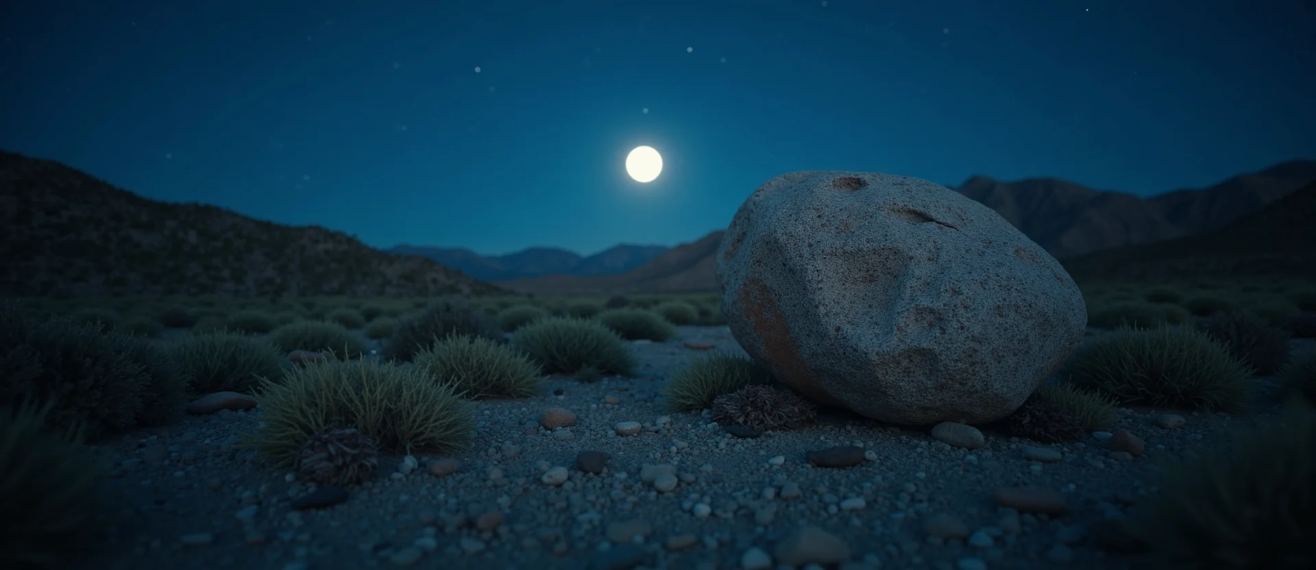 Symbolizing Stability/Peak: A local Bitterbrush unshakable boulder. - AI Generated