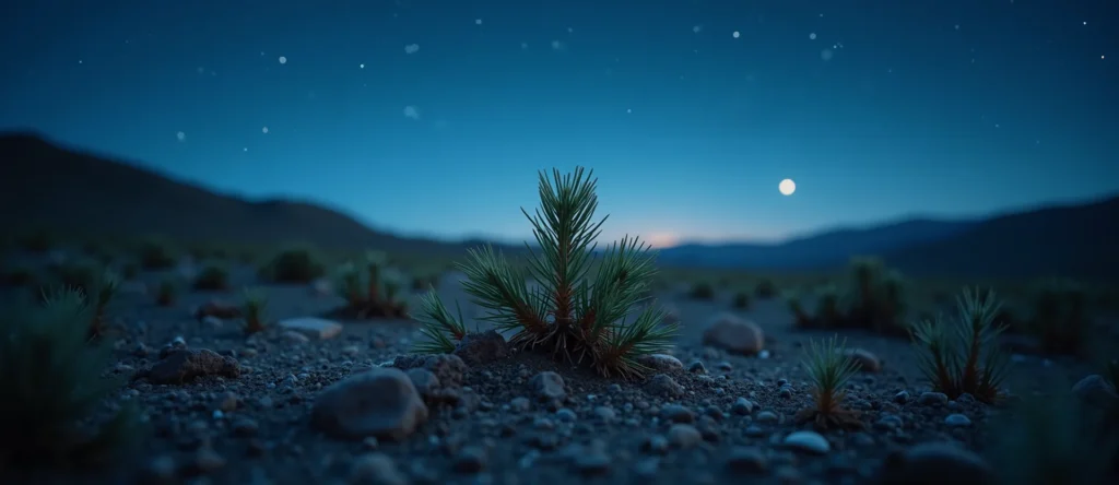 Symbolizing Seed/New Beginning: A local Rabbitbrush sprouting sagebrush seedling. - AI Generated