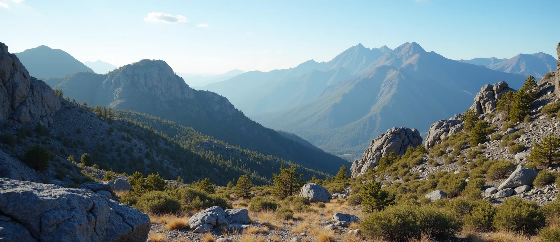 Symbolizing Stability/Peak: A local Sierra Juniper solid mountain ridge. - AI Generated