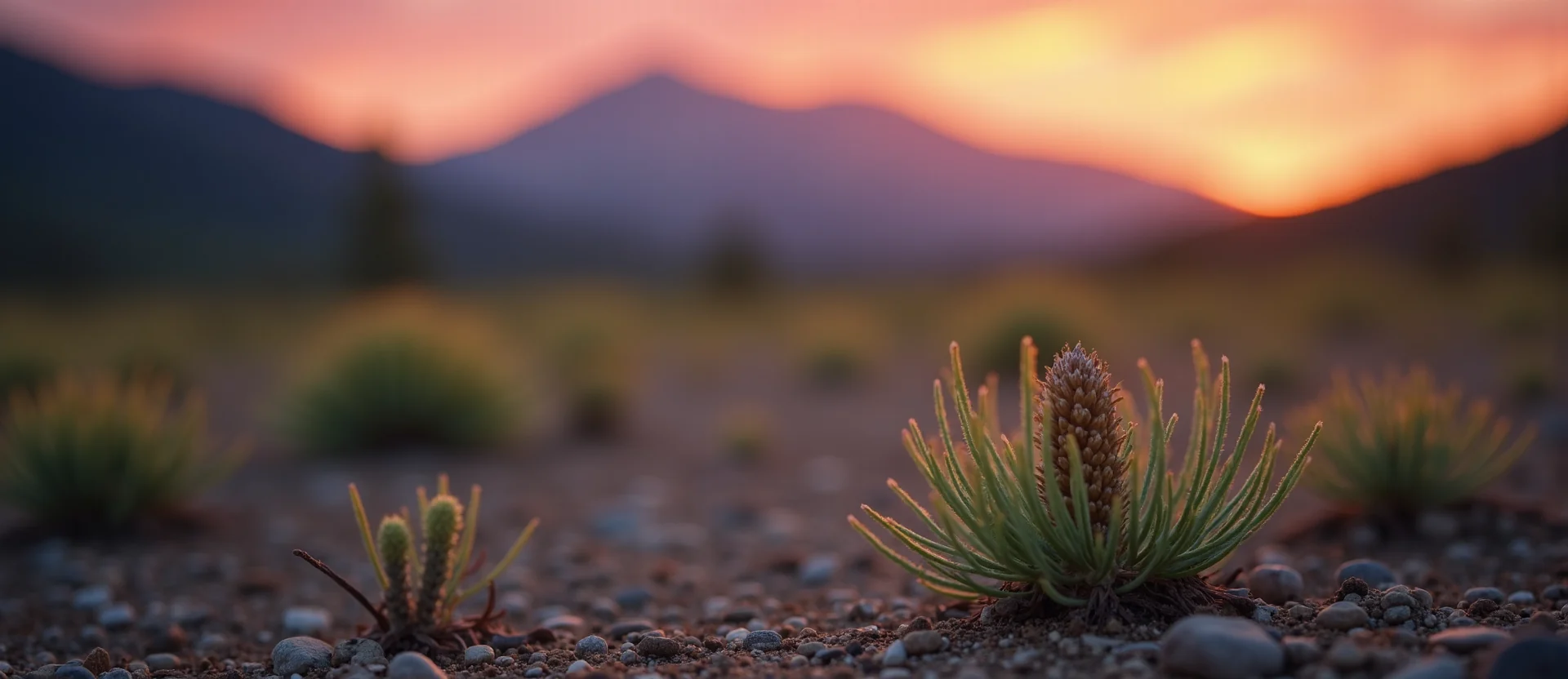 Symbolizing Seed/New Beginning: A local Indian Paintbrush single pine seed on dry earth. - AI Generated