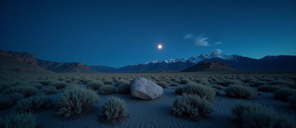Symbolizing Stability/Peak: A local Desert Peach unshakable boulder. - AI Generated