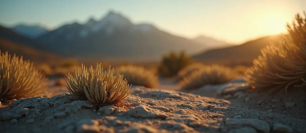 Symbolizing Seed/New Beginning: A local Mountain Mahogany single pine seed on dry earth. - AI Generated