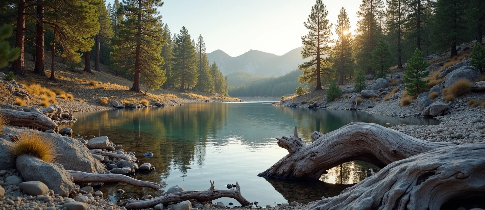 Symbolizing Flow/Cleansing: A local Ponderosa Pine hidden small waterfall. - AI Generated