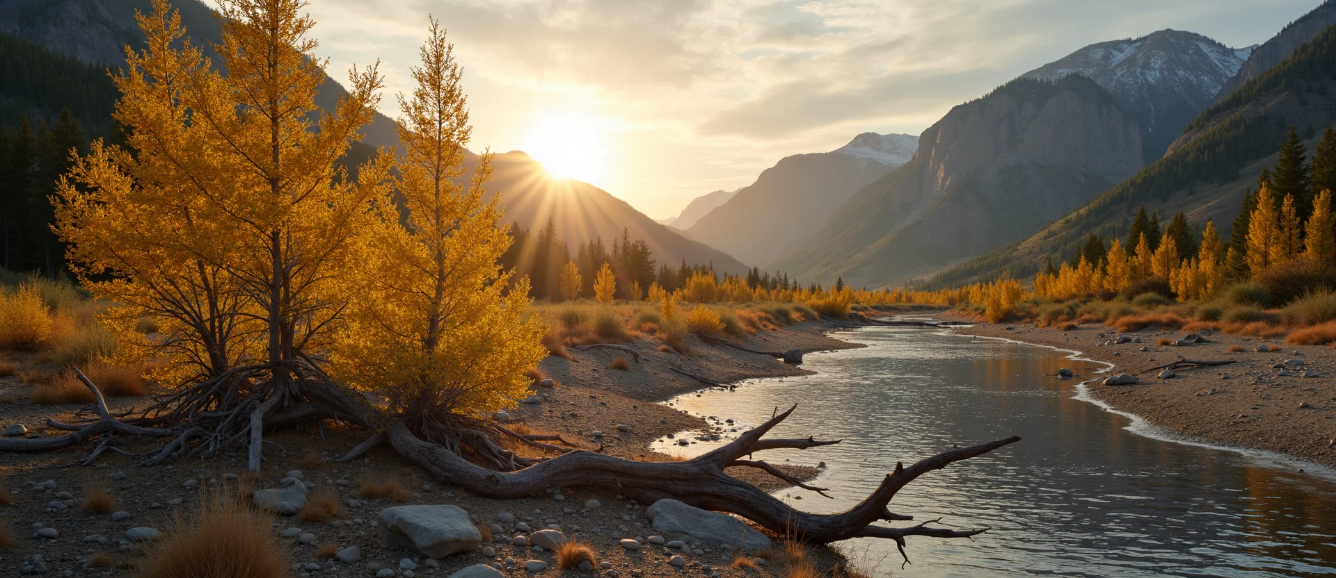 Symbolizing Growth/Resilience: A local Bitterbrush thriving aspen grove. - AI Generated
