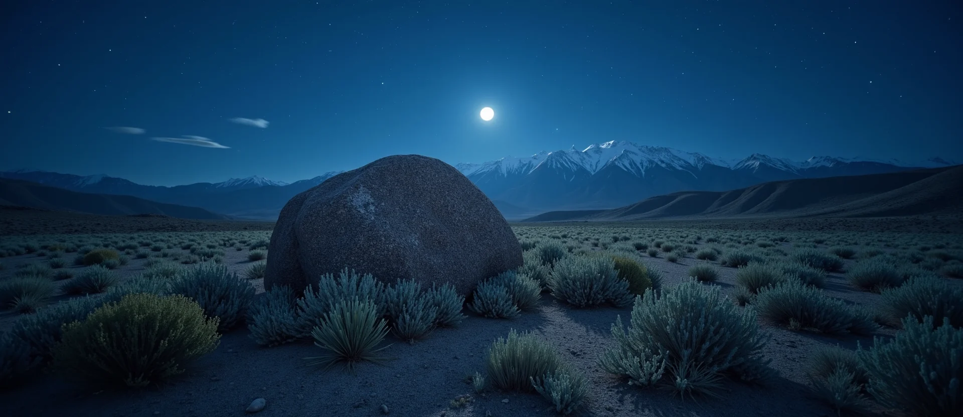 Symbolizing Stability/Peak: A local Sagebrush (Artemisia tridentata) unshakable boulder. - AI Generated