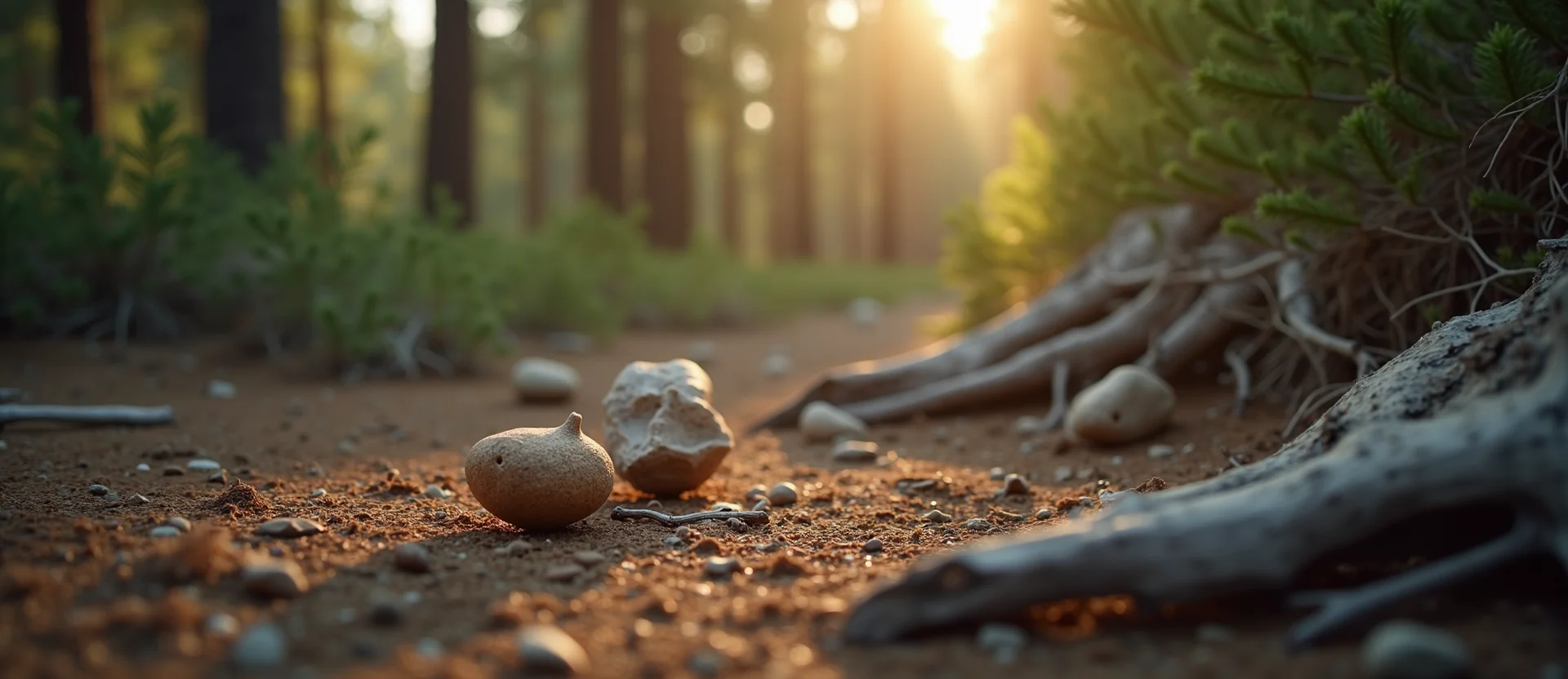 Symbolizing Seed/New Beginning: A local Ponderosa Pine single pine seed on dry earth. - AI Generated