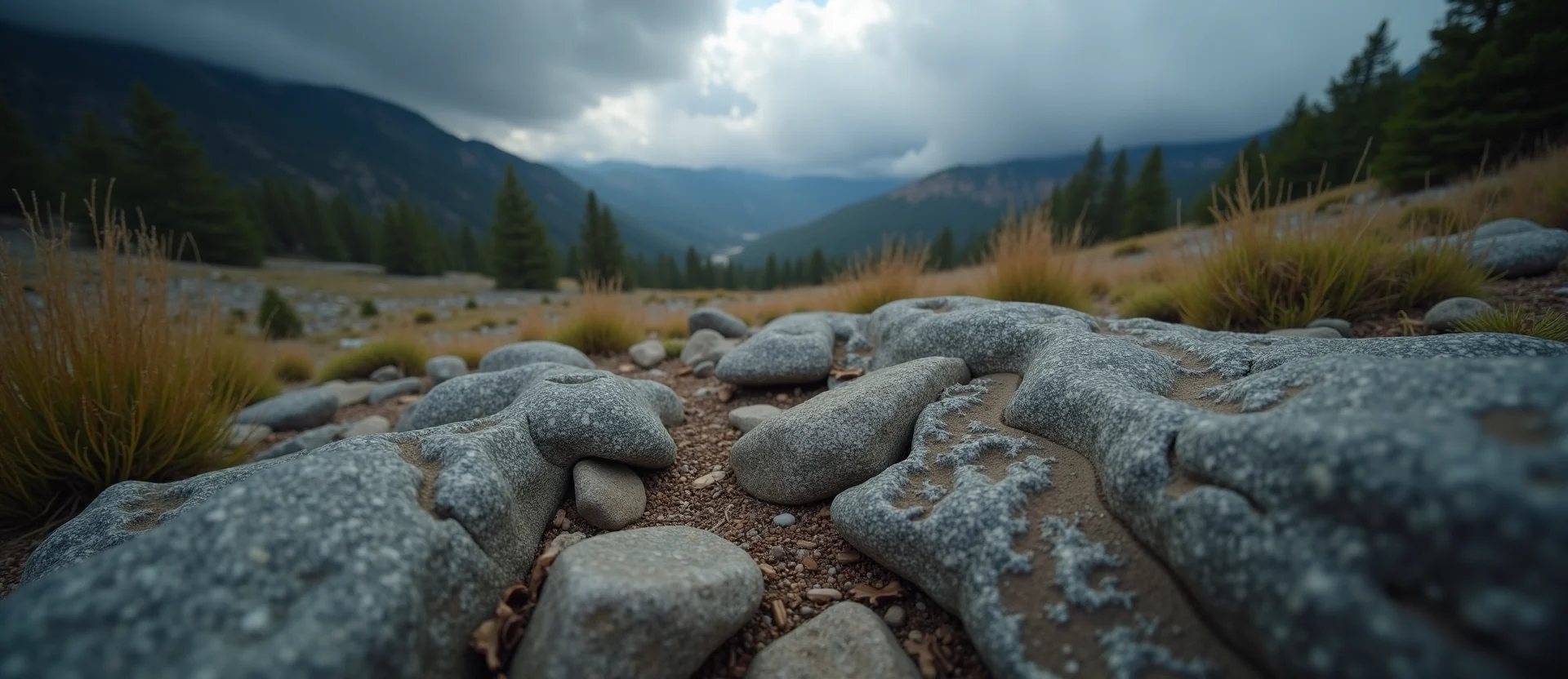 Symbolizing Flow/Cleansing: A local Sierra Juniper smooth Truckee river stones. - AI Generated