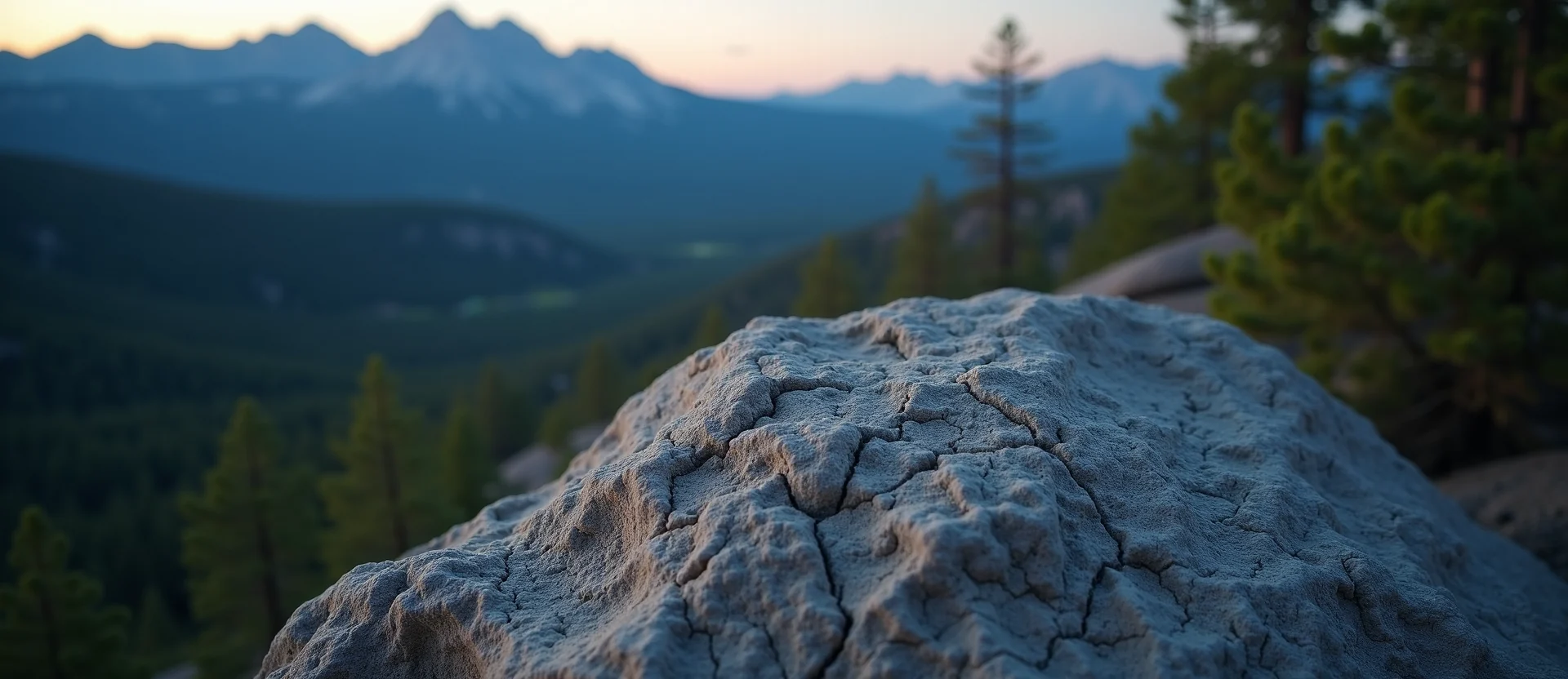 Symbolizing Stability/Peak: A local Mountain Mahogany unshakable boulder. - AI Generated