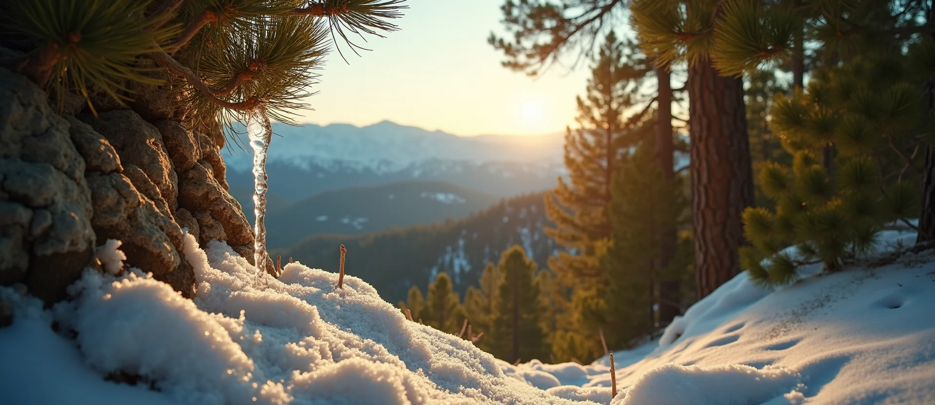 Symbolizing Stability/Peak: A local Mountain Mahogany distant Sierra horizon. - AI Generated