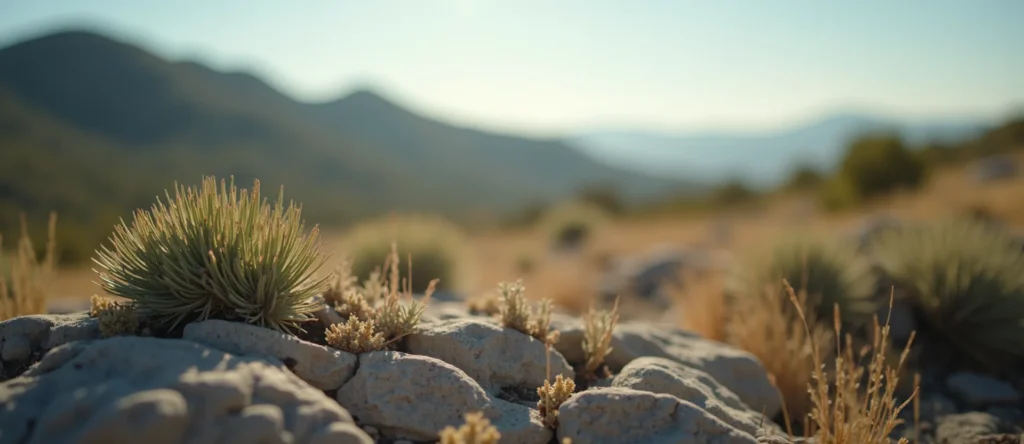 Symbolizing Identity/Local: A local Bitterbrush Sierra Nevada skyline. - AI Generated