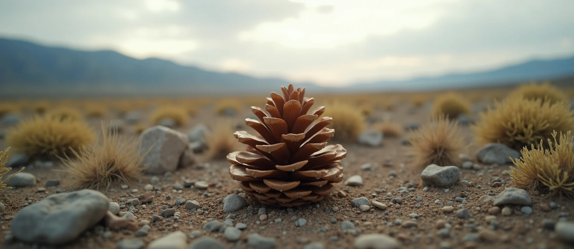 Symbolizing Seed/New Beginning: A local Indian Paintbrush opening pine cone. - AI Generated