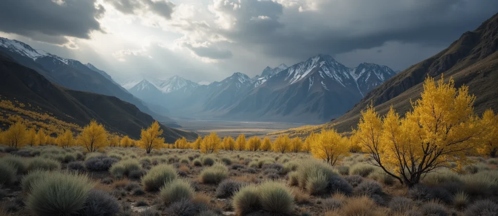 Symbolizing Identity/Local: A local Rabbitbrush High Desert vista. - AI Generated