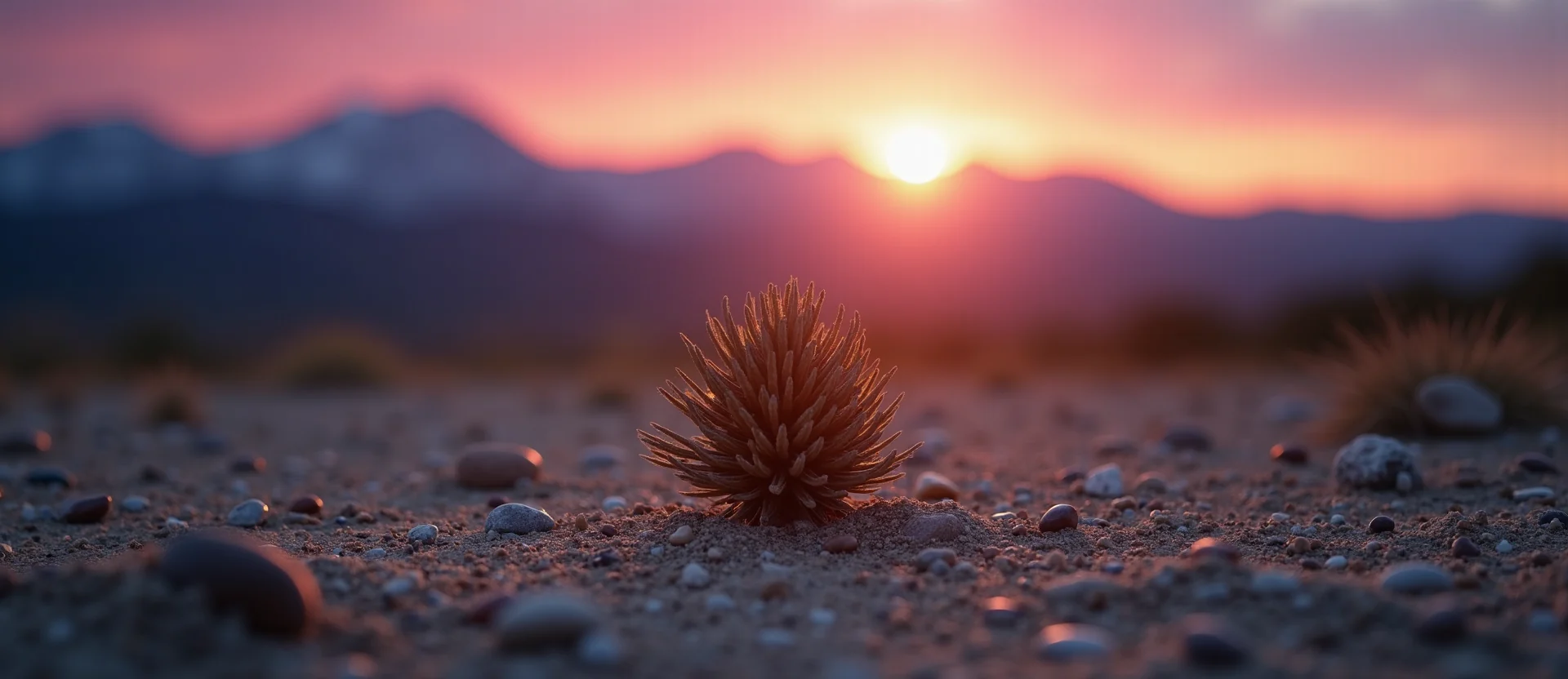 Symbolizing Seed/New Beginning: A local Desert Peach single pine seed on dry earth. - AI Generated