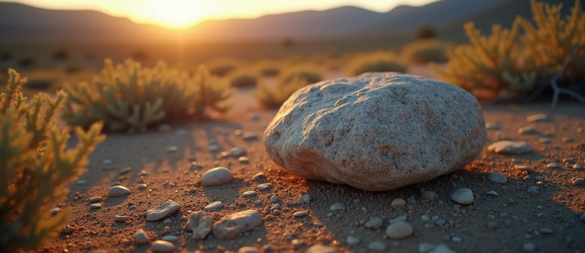 Symbolizing Stability/Peak: A local Mountain Mahogany unshakable boulder. - AI Generated