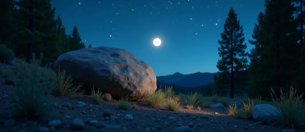 Symbolizing Stability/Peak: A local Ponderosa Pine unshakable boulder. - AI Generated