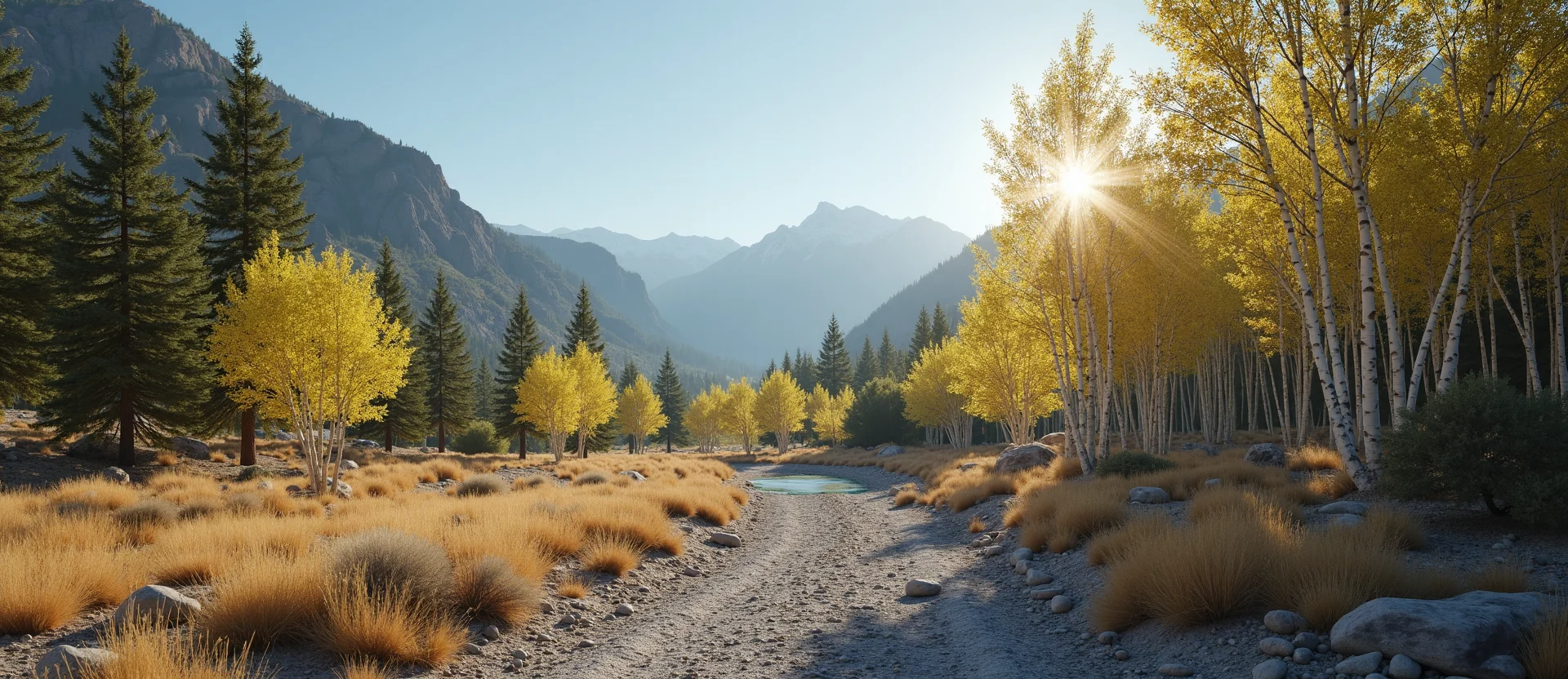 Symbolizing Growth/Resilience: A local Ponderosa Pine thriving aspen grove. - AI Generated