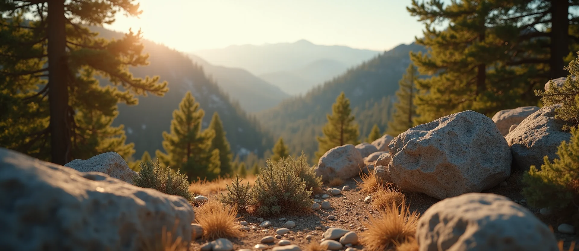 Symbolizing Stability/Peak: A local Mountain Mahogany solid mountain ridge. - AI Generated