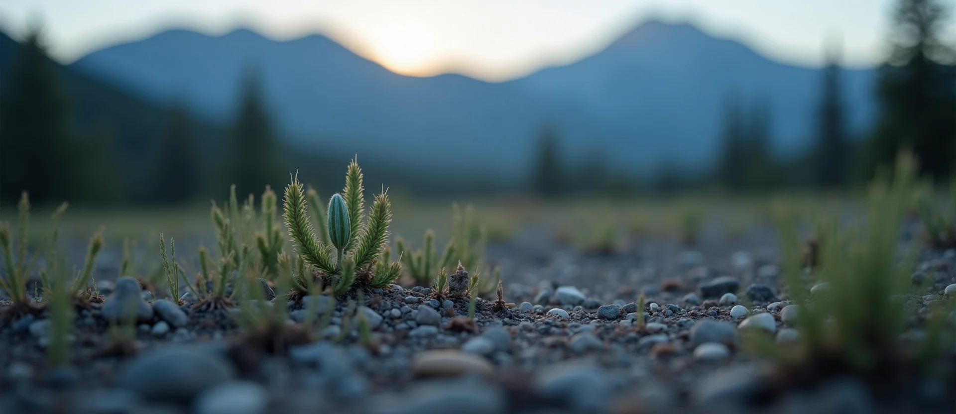 Symbolizing Seed/New Beginning: A local Ponderosa Pine sprouting sagebrush seedling. - AI Generated
