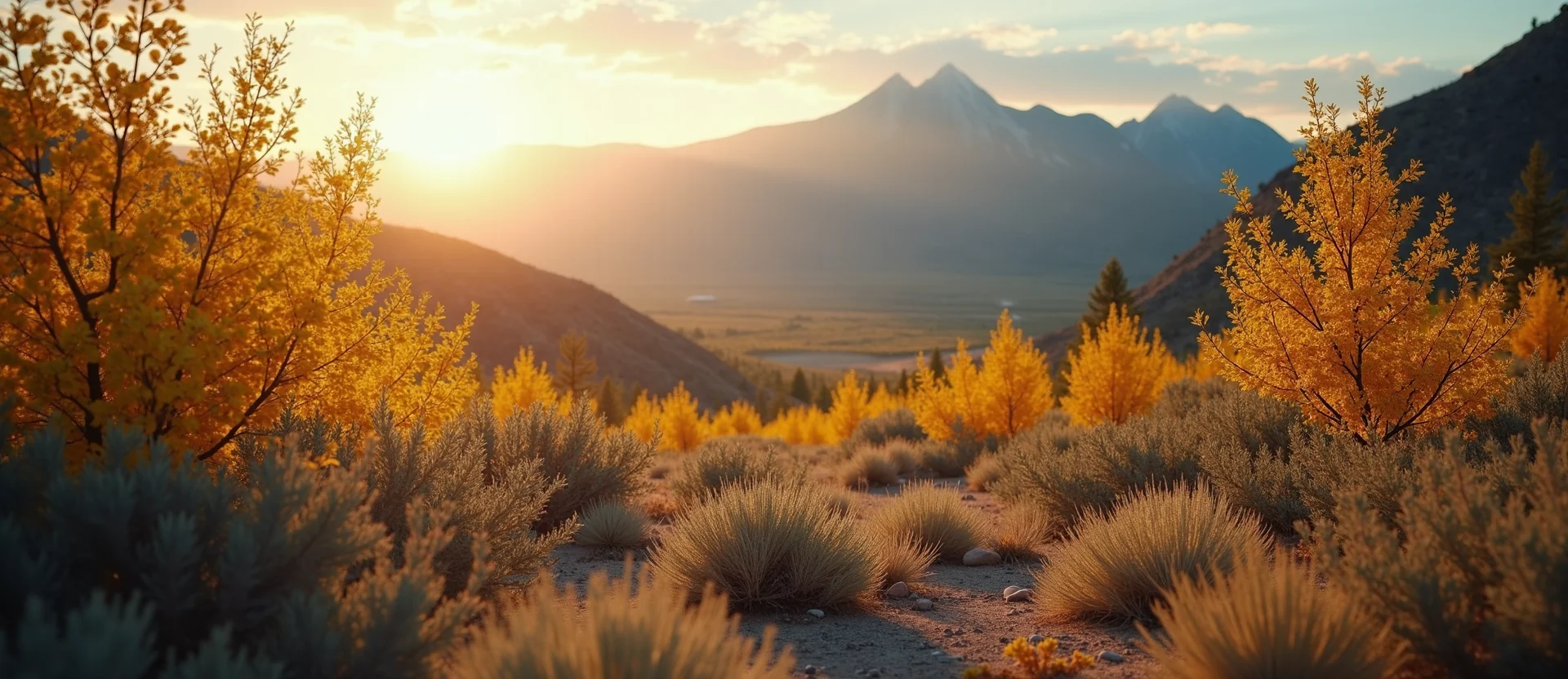 Symbolizing Identity/Local: A local Bitterbrush High Desert vista. - AI Generated