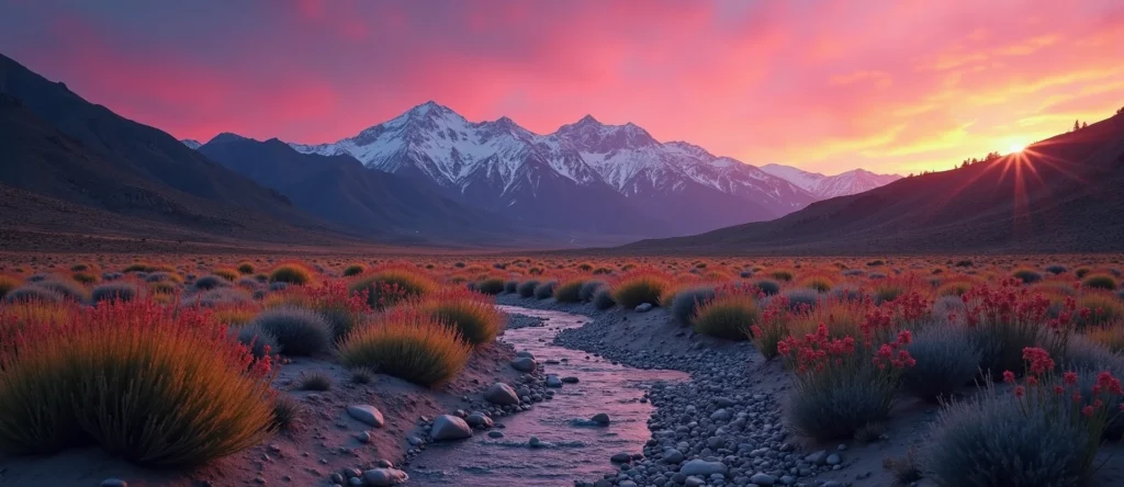 Symbolizing Identity/Local: A local Indian Paintbrush High Desert vista. - AI Generated