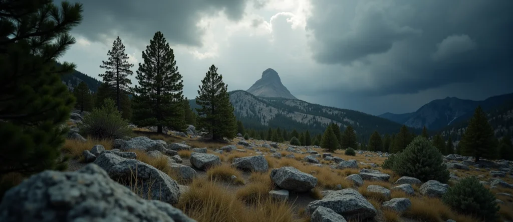 Symbolizing Identity/Local: A local Ponderosa Pine Peavine Mountain silhouette. - AI Generated